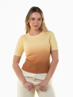 Camisola manga curta com degradê