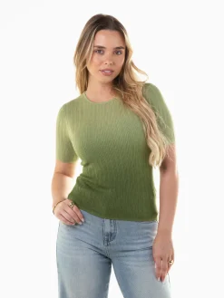 Camisola manga curta com degradê