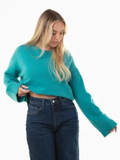 Camisola oversized malha decote redondo