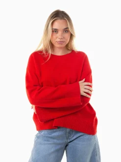 Camisola oversized malha decote redondo