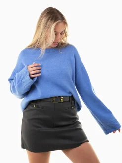 Camisola oversized malha decote redondo