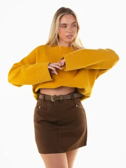 Camisola oversized malha decote redondo