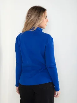 Camisola polar fina com gola alta