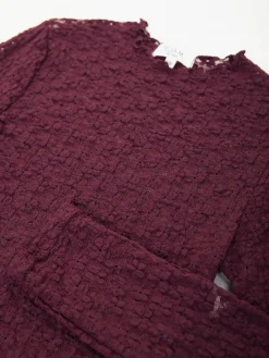 Camisola renda manga comprida