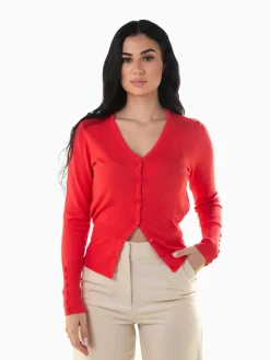 Cardigan com decote V