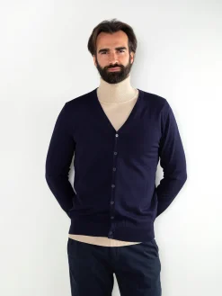 Cardigan com gola em V