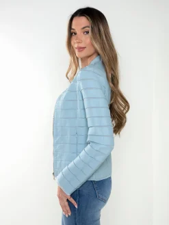 Casaco biker efeito pele