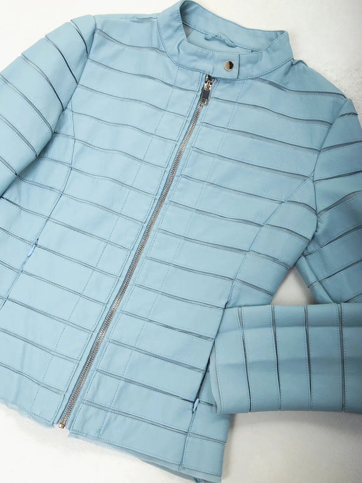 Casaco biker efeito pele