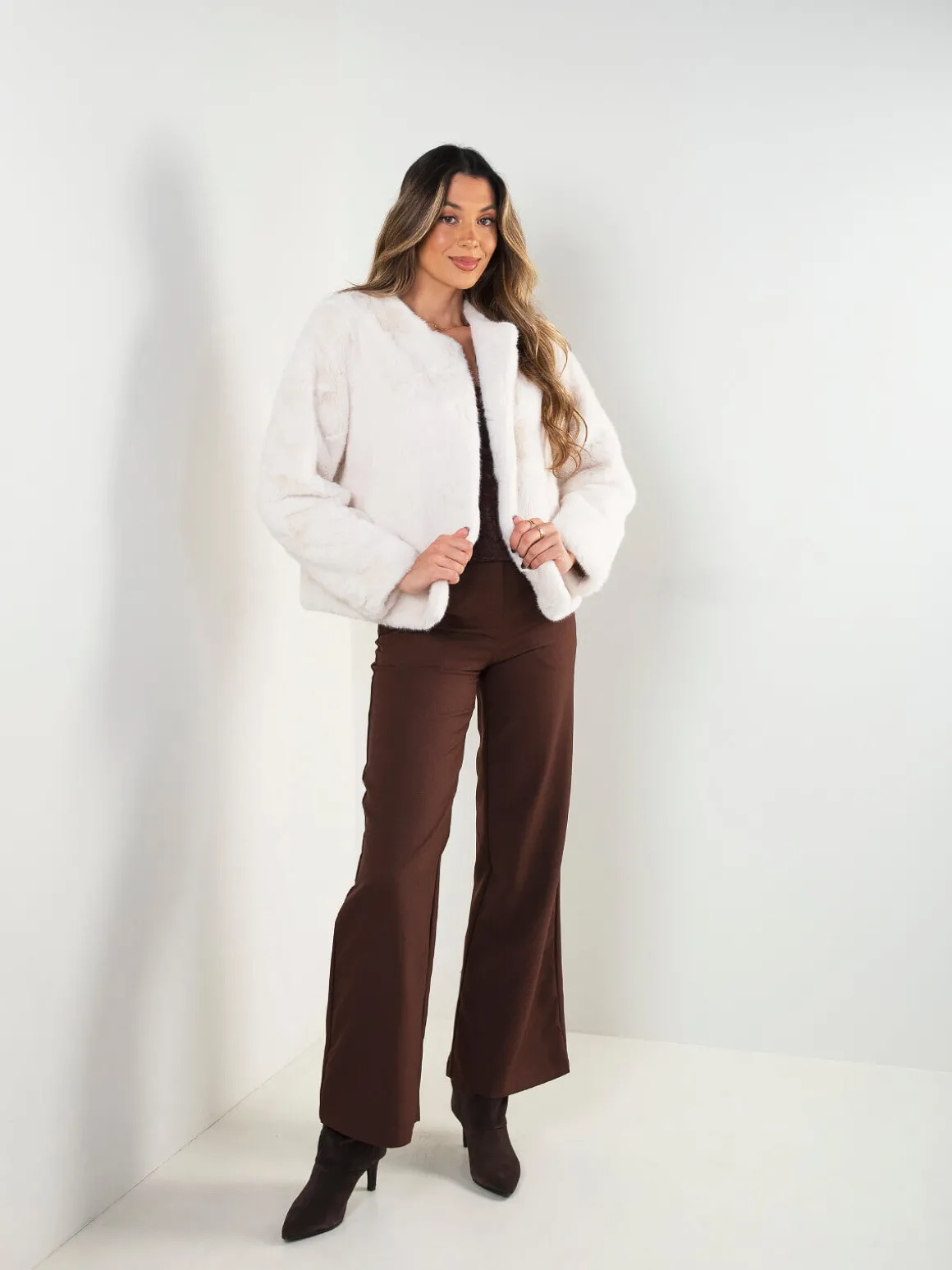 Casaco com pelo suave