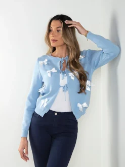 Casaco de malha com laços