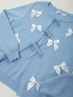 Casaco de malha com laços