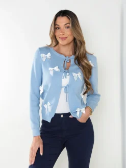 Casaco de malha com laços