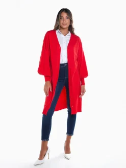 Casaco de malha comprido oversize