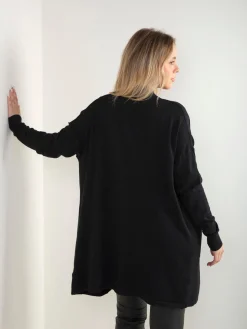 Casaco de malha estruturada com bolsos