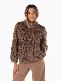 Casaco de pelo animal print