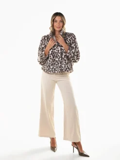 Casaco de pelo animal print