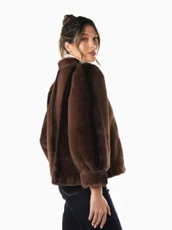 Casaco efeito pelo manga abalonada