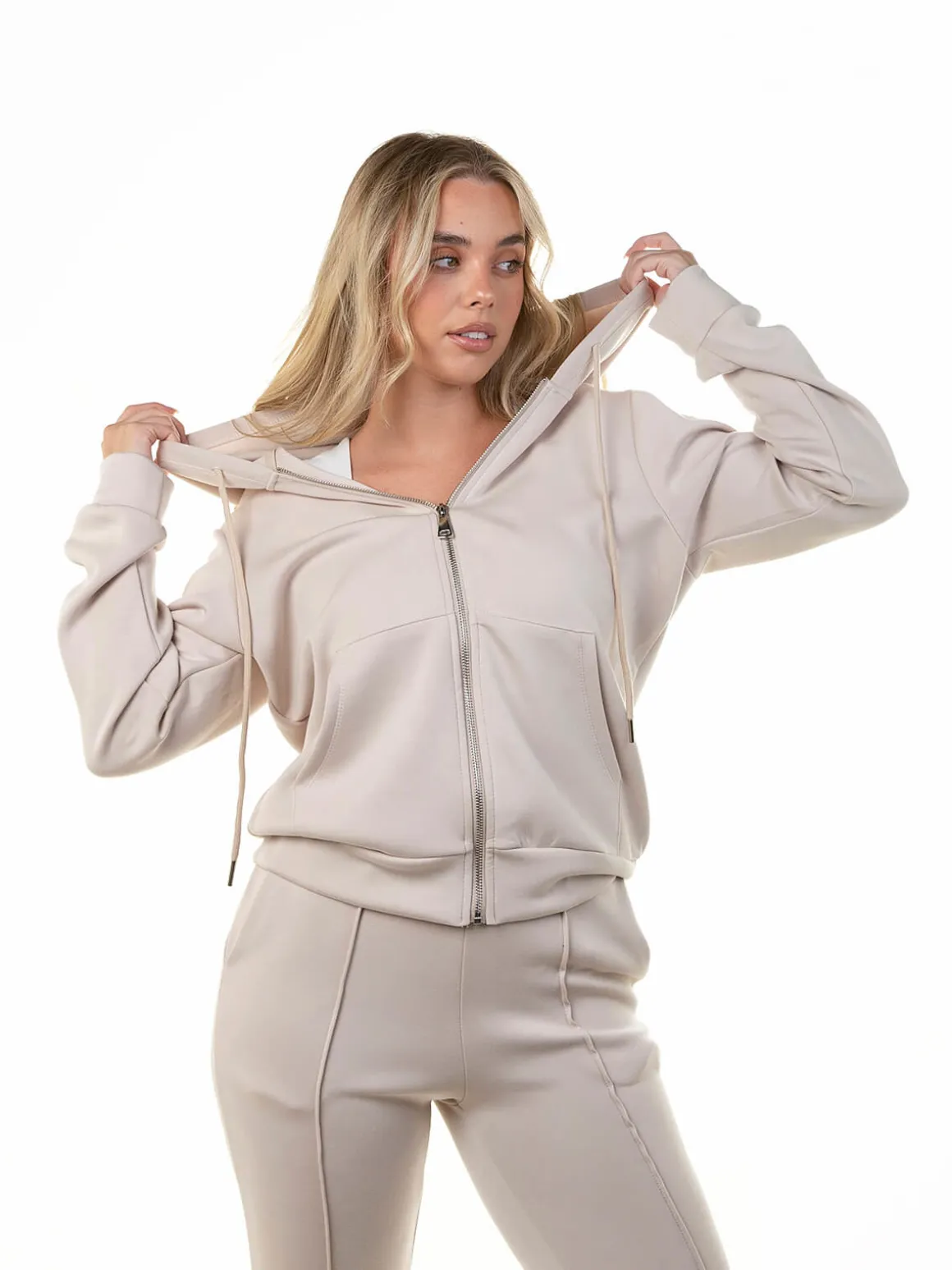 Casaco felpa desportivo com capuz