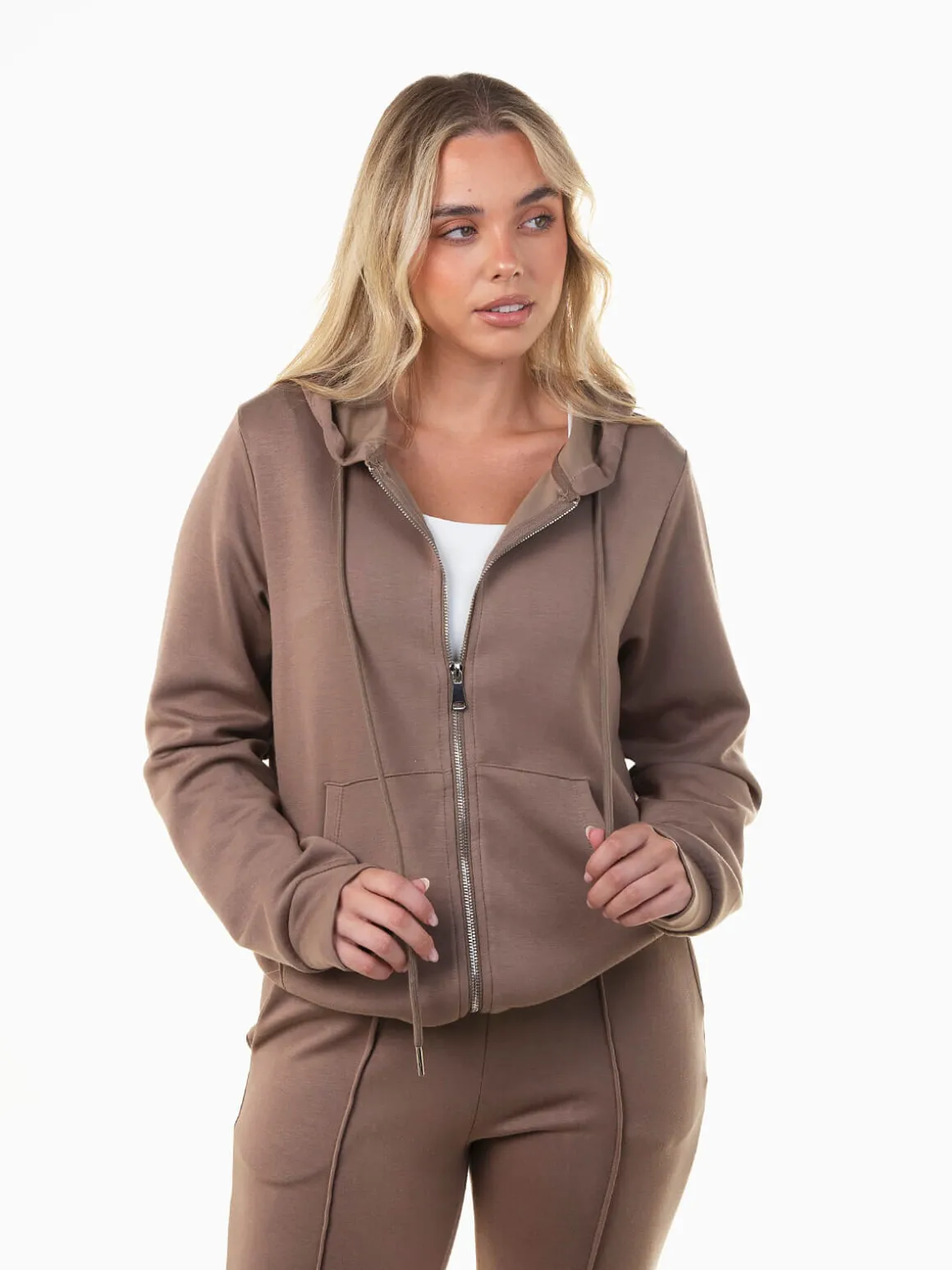 Casaco felpa desportivo com capuz