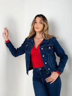 Casaco ganga azul escuro