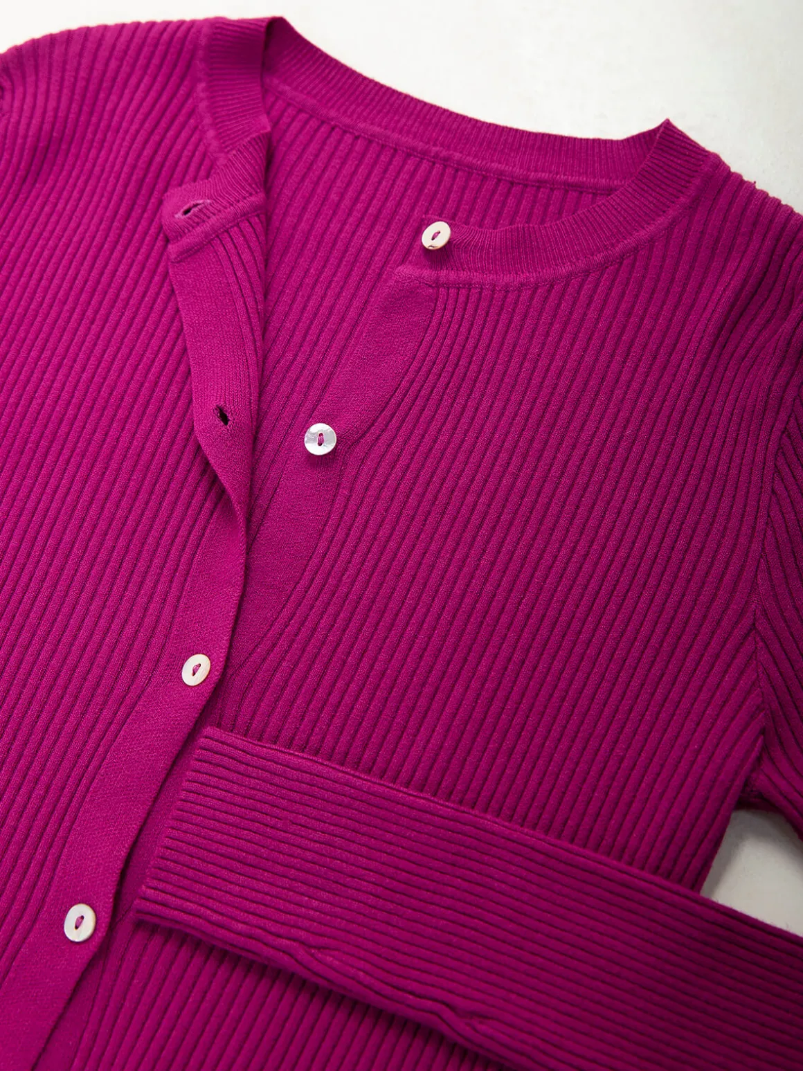 Casaco justo malha canelada