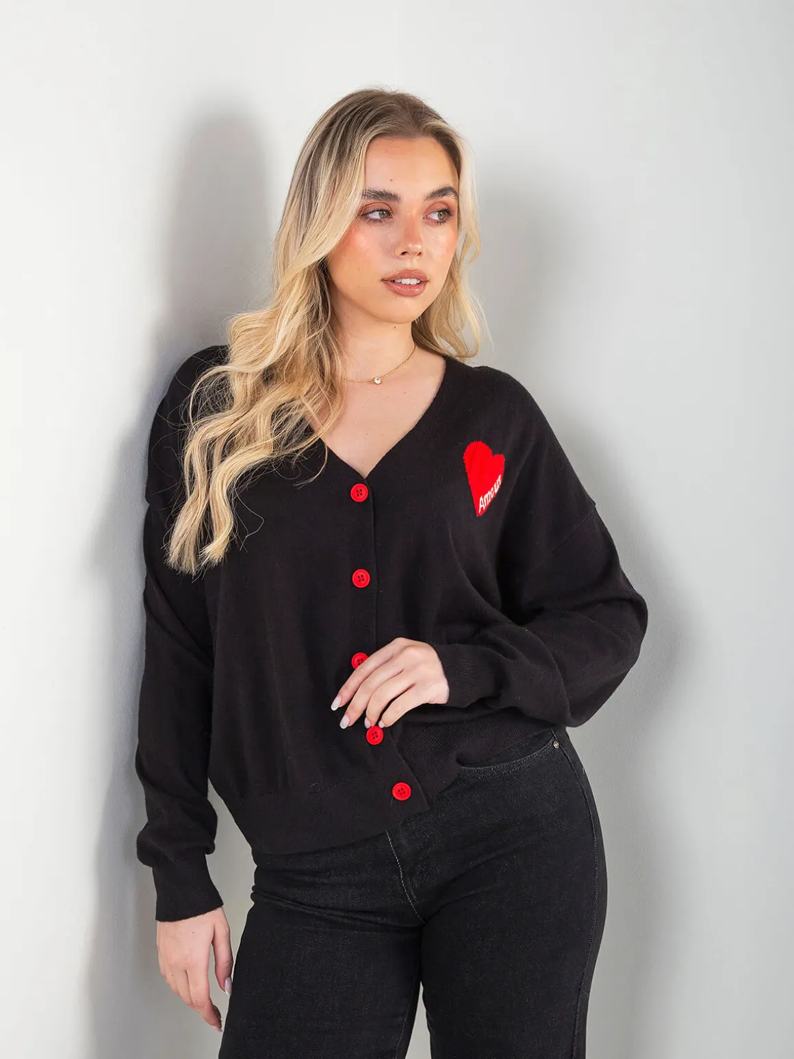 Casaco malha com coração