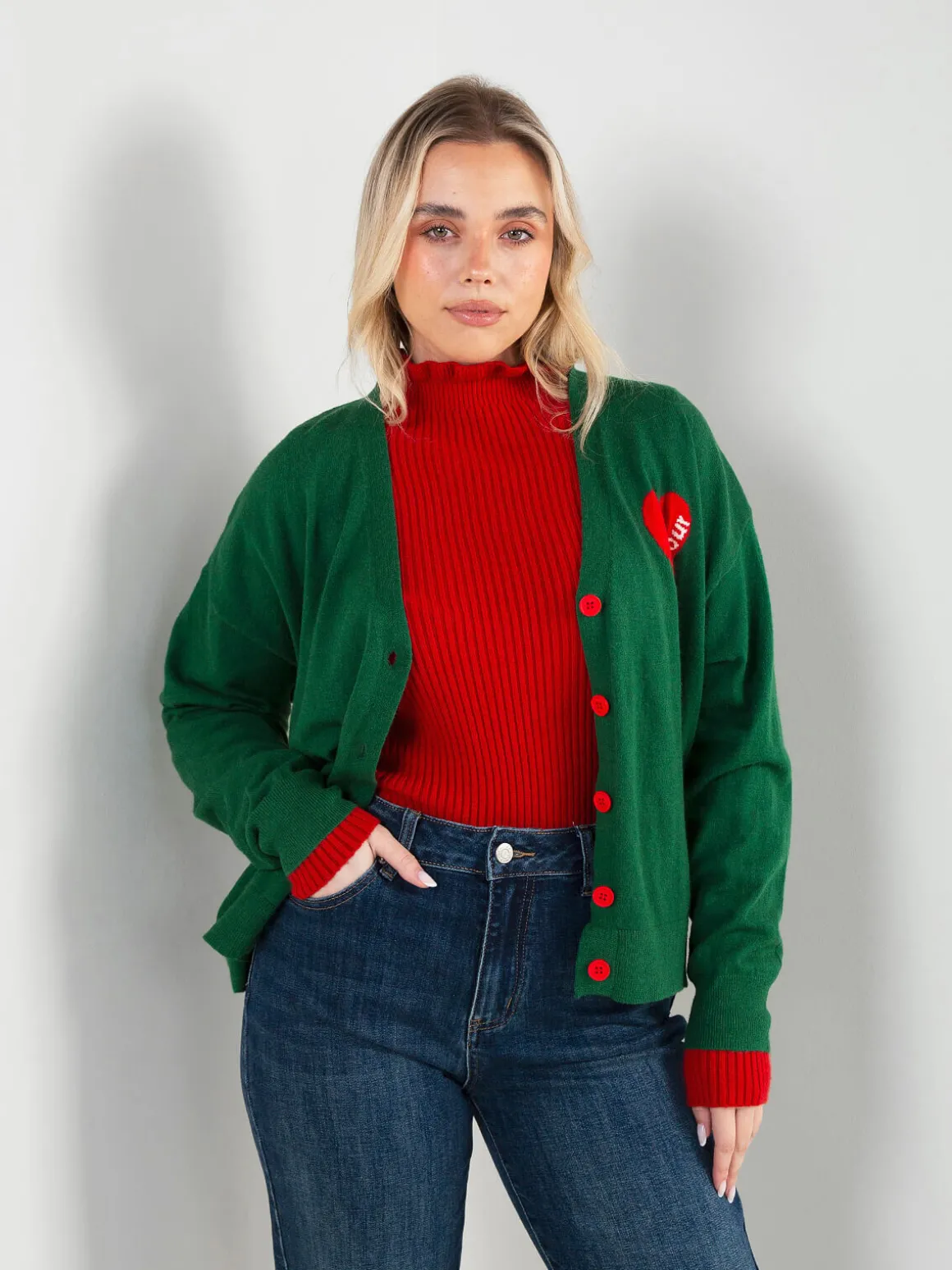 Casaco malha com coração