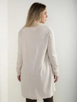 Casaco malha comprido com strass