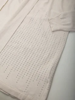 Casaco malha comprido com strass