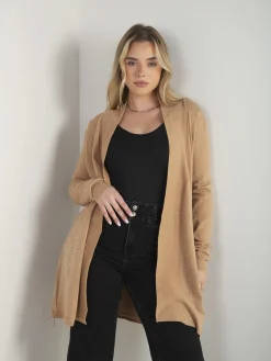 Casaco malha comprido com strass