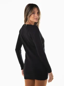 Casaco malha comprido com laços