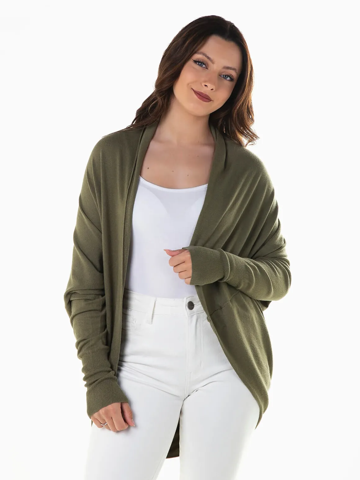 Casaco malha manga morcego