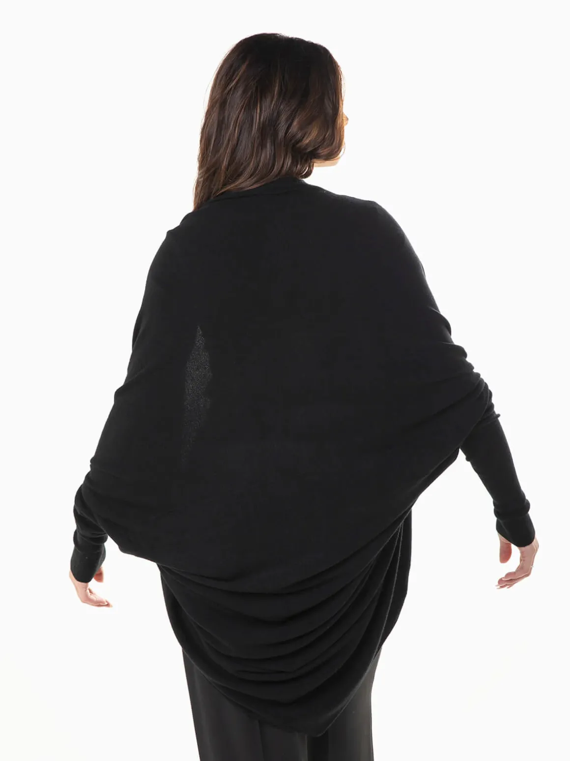 Casaco malha manga morcego