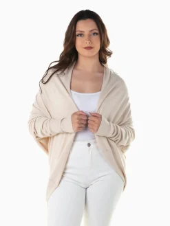 Casaco malha manga morcego