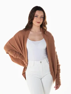 Casaco malha manga morcego