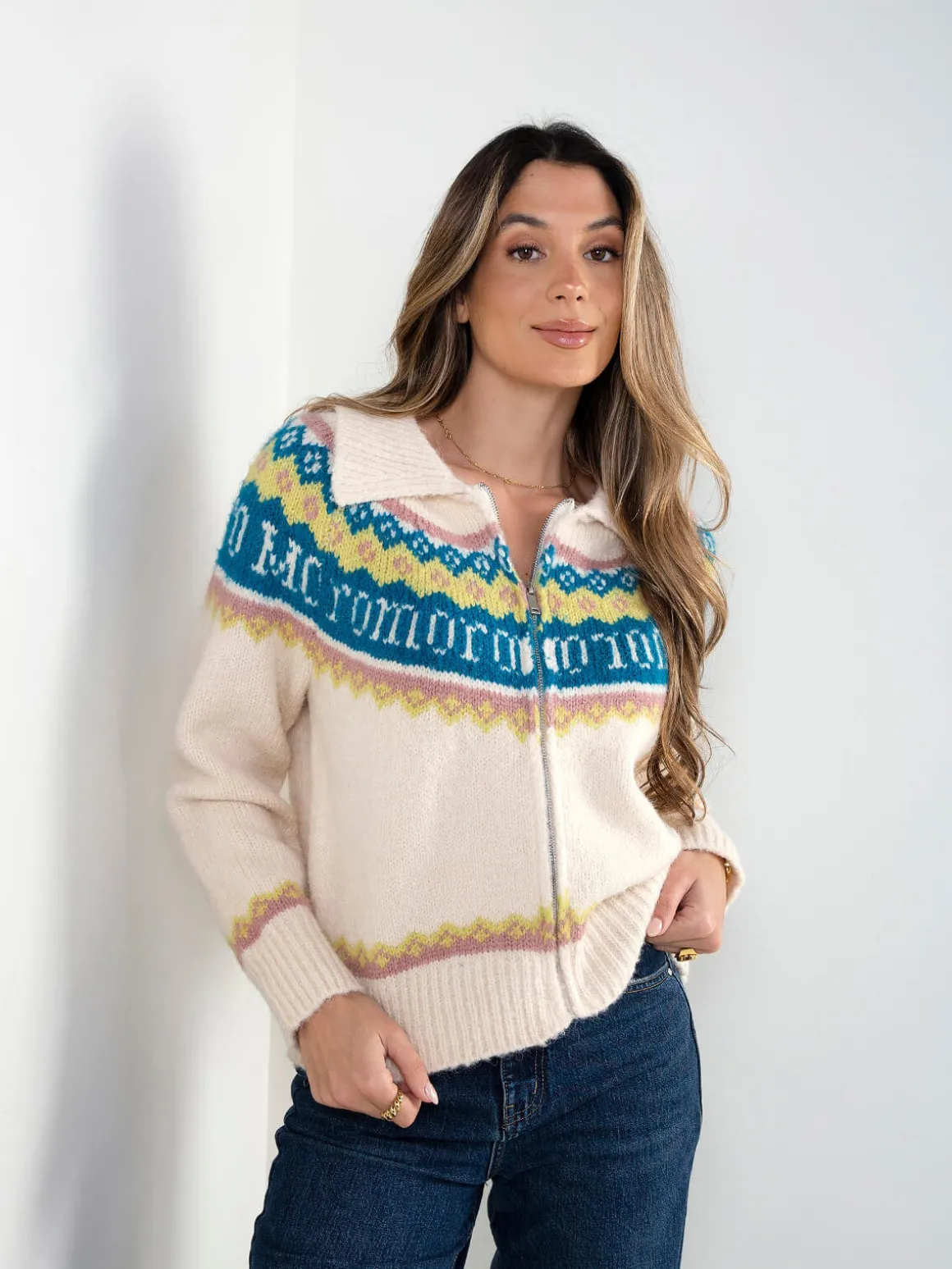 Casaco malha riscas com corações