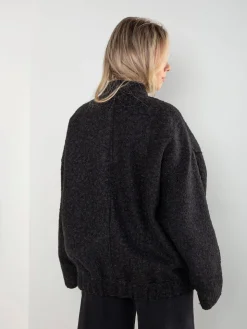 Casaco oversized efeito bouclé