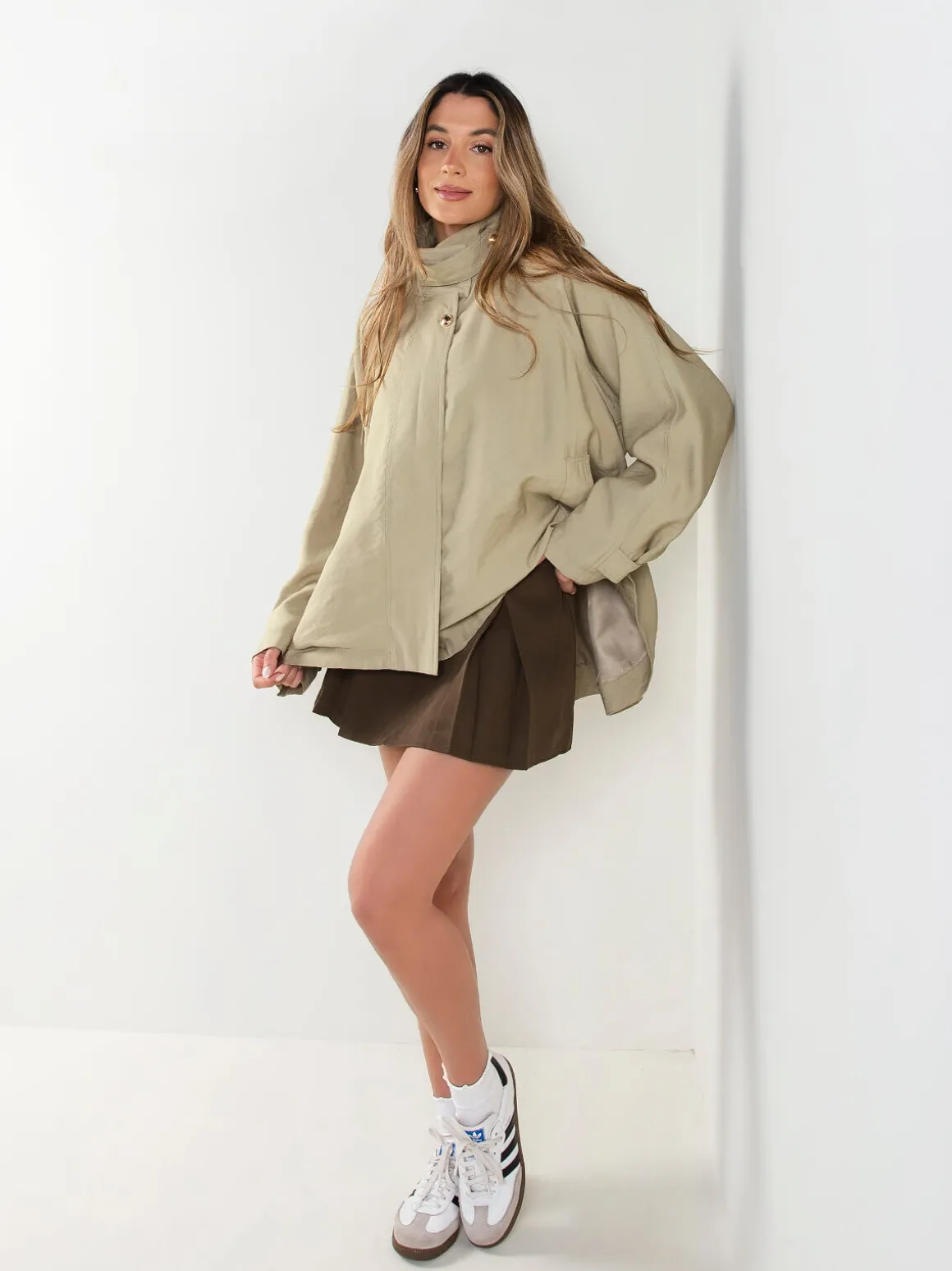 Casaco oversized gola alta