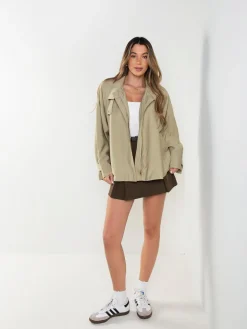 Casaco oversized gola alta