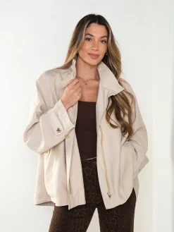 Casaco oversized gola alta