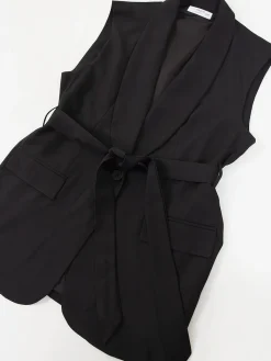 Colete alfaiataria com cinto