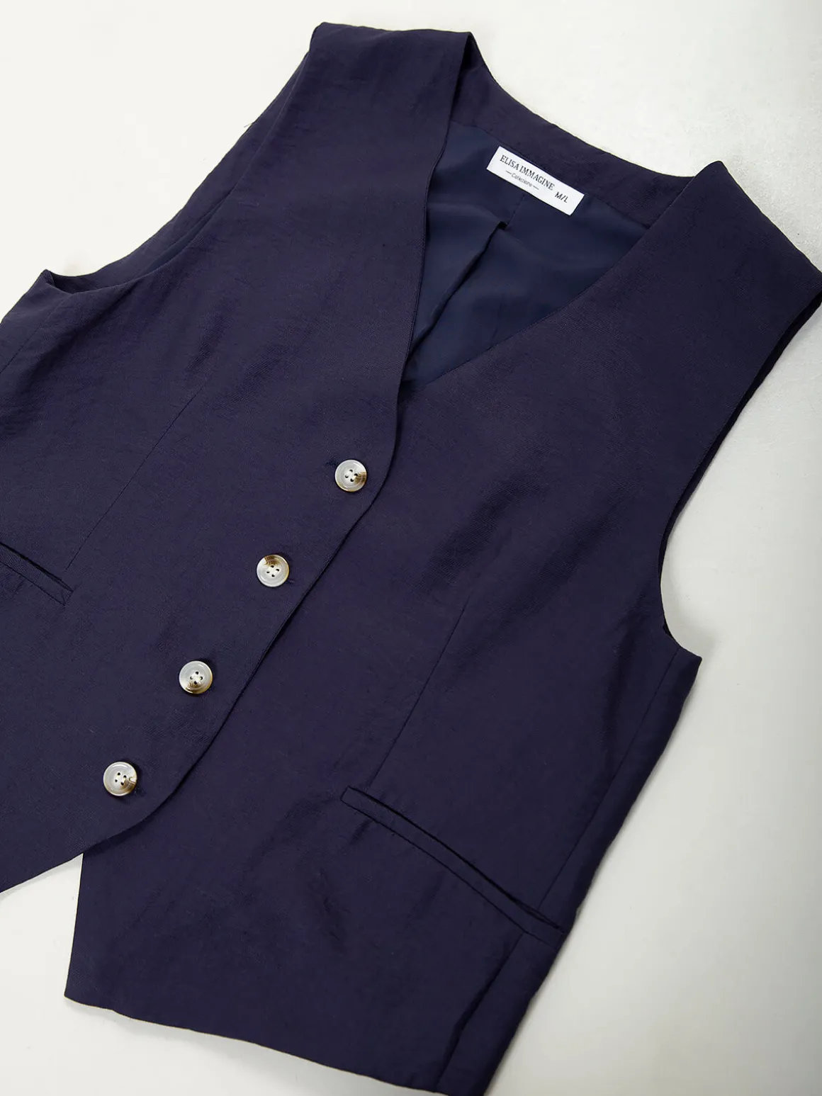 Colete alfaiataria mistura linho