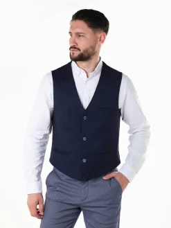 Colete azul marinho slim fit