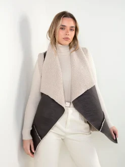 Colete efeito pelo encaracolado