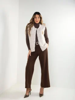 Colete malha com aplicação de urso