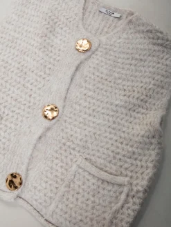 Colete malha com bolsos