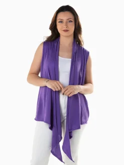 Colete malha com bordados