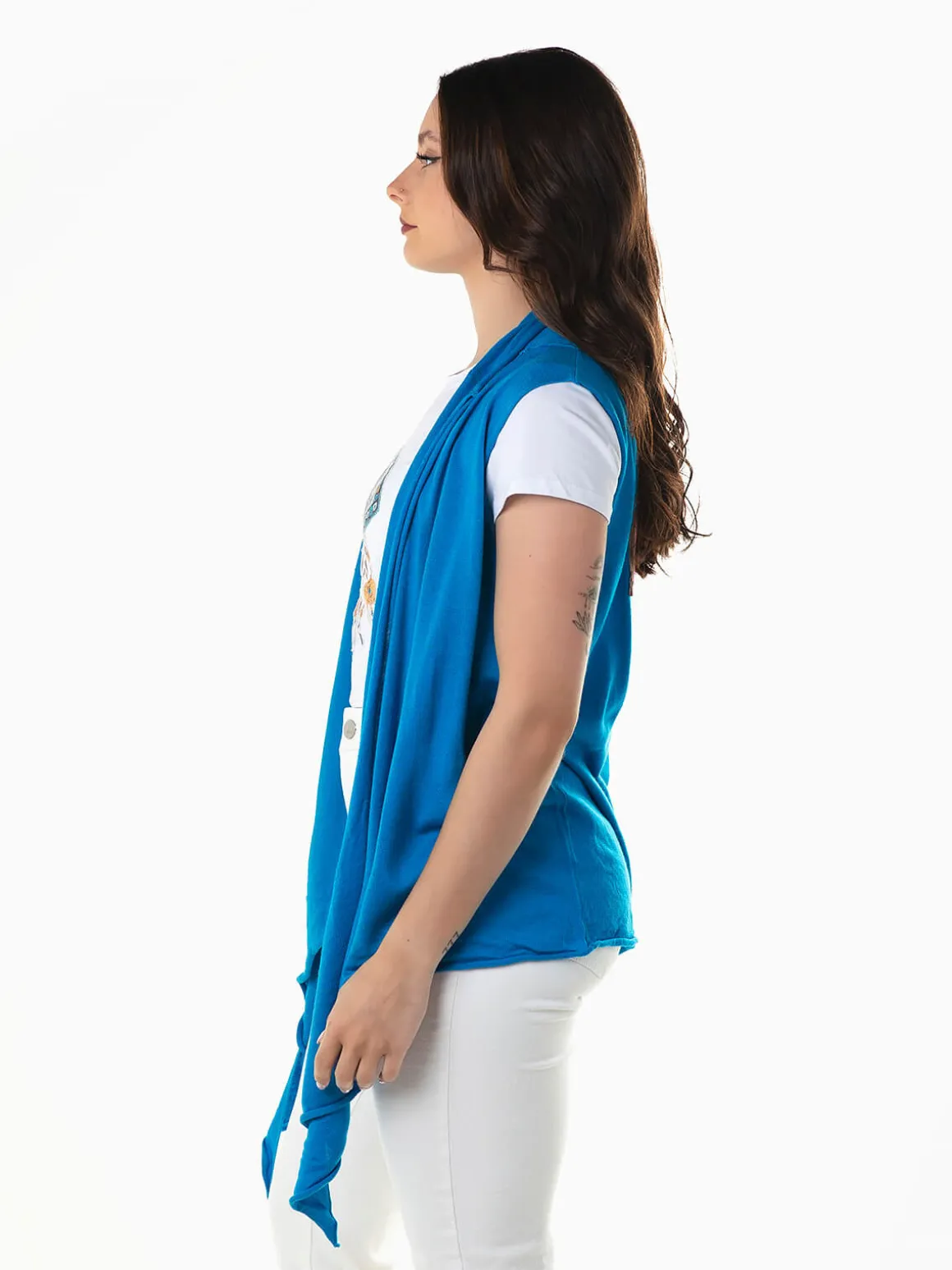 Colete malha com bordados