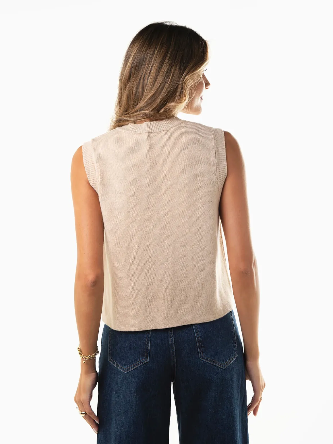 Colete malha com botões