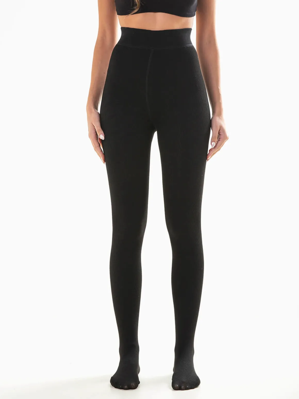 Collants canelados térmicos